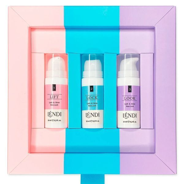 Lendi Set f&uuml;r die Laminierung von Wimpern und Augenbrauen &bdquo;Lash & Brow New Look&rdquo; (3 x 10 ml) И0000029274 Fotos