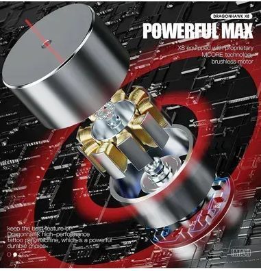 Modular Mașina pentru Tatuaj Mast Dragonhawk Negru X8 WQP-048 И0000028660 foto