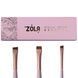 ZOLA Zestaw Jasnor&oacute;żowych Pędzli do Farbowania Brwi MAGIC BROW BRUSHES Profesjonalny