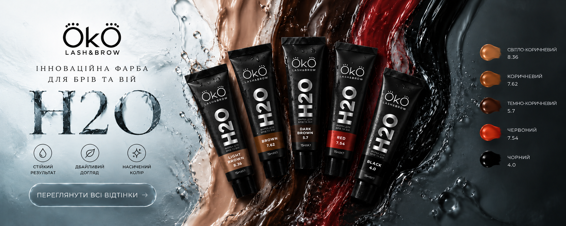 Рекламный баннер краски для бровей OkO