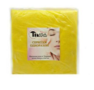 TIMPA Lingettes d&eacute;coup&eacute;es en filet 70 % viscose 10 x 10 cm - 50 pi&egrave;ces/paquet - Jaune И0000025876 фото