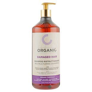 VEGAN Formula Organic Restructuring Shampoo - Шампунь для восстановления поврежденных волос, 1000 мл И0000023212 фото