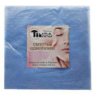 TIMPA Serviettes d&eacute;coup&eacute;es en filet 70 % viscose 10 x 10 cm - 50 pi&egrave;ces/paquet - Bleu clair И0000024128 фото
