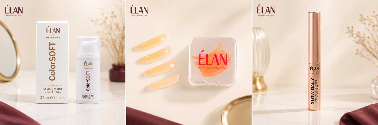 Kategórie Elan: farbenie, laminácia a starostlivosť o obočie