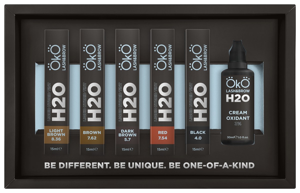 Farba H2O, henna Power Powder a prípravky na lamináciu OkO na obočie a mihalnice